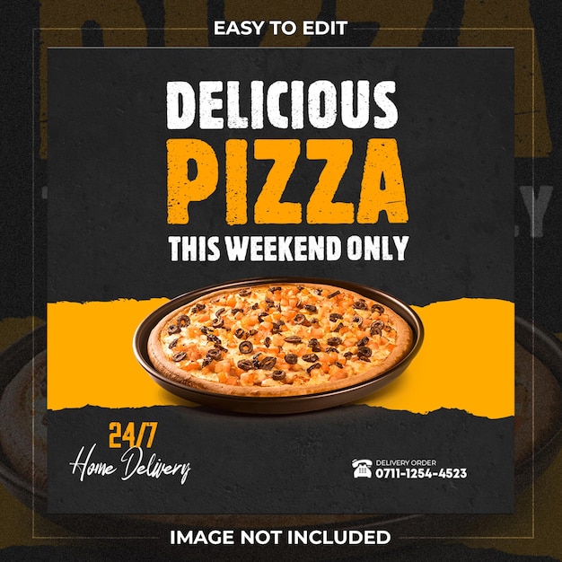 Pizza social media template