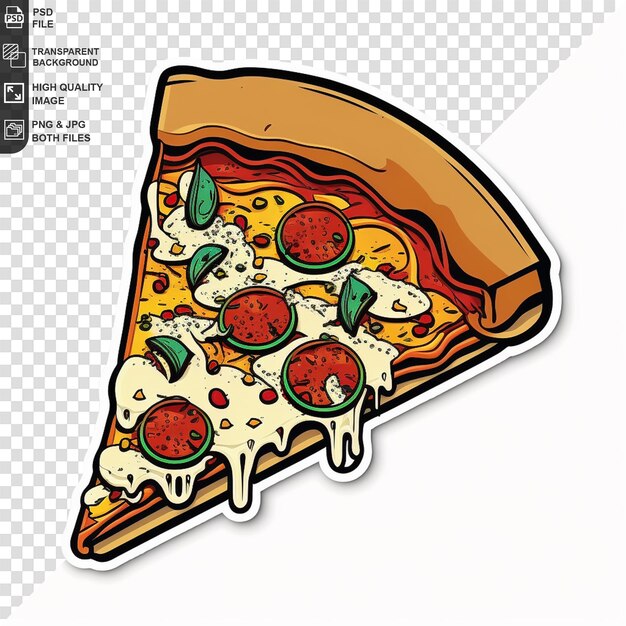 Pizza sticker in png