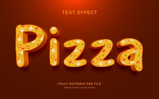 Pizza teksteffect