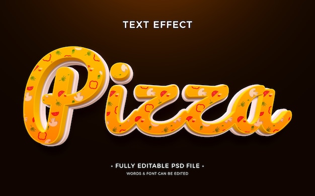 PSD pizza teksteffect