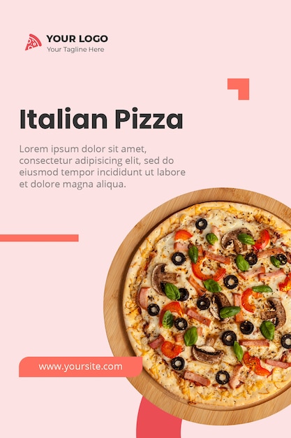 PSD pizza template banner  psd