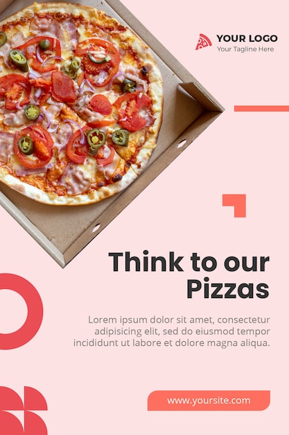 PSD pizza template banner  psd