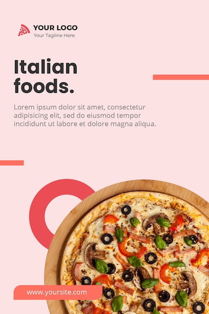 PSD pizza template banner  psd