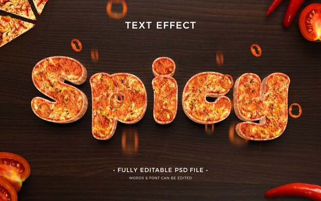 PSD pizza text effect