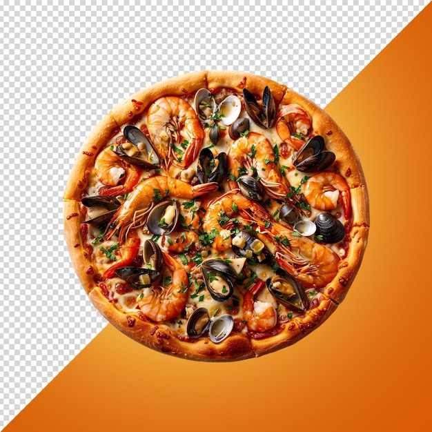 PSD a pizza with different toppings on it