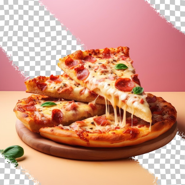PSD pizza with napole and cheese on a transparent background