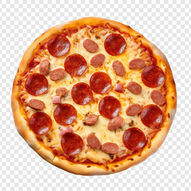 PSD a pizza with pepperoni and cheese on it