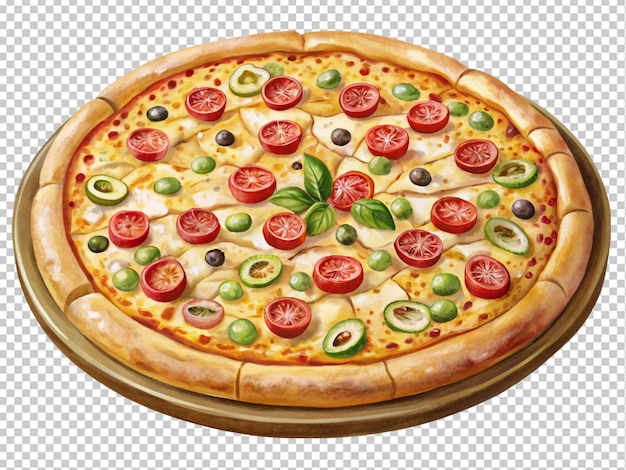 Pizza with toppings