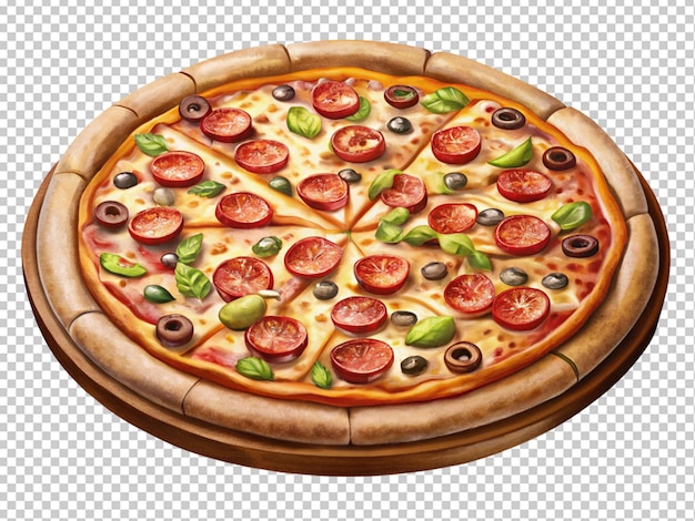 Pizza con condimenti