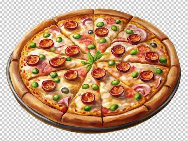 Pizza with toppings