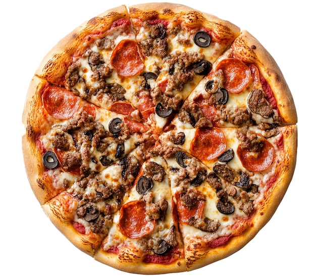 pizza z kiełbaską i pepperoni