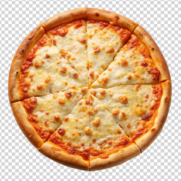 Pizza z serem izolowana na przezroczystym tle