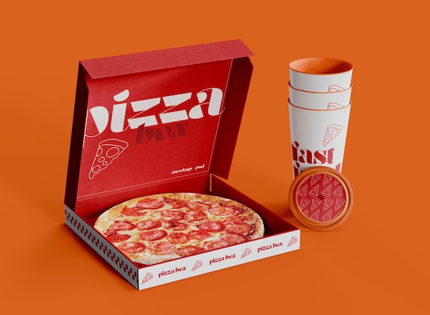 PSD pizzadoos mockup