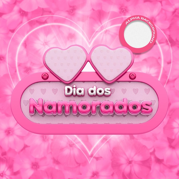 Placa a forma di coracao dia dos namorados rosa