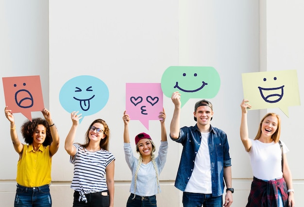 placard thought bubbles mockup editable design psd