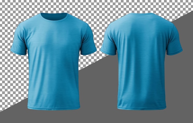 Premium PSD | Plain blue tshirt design front and back