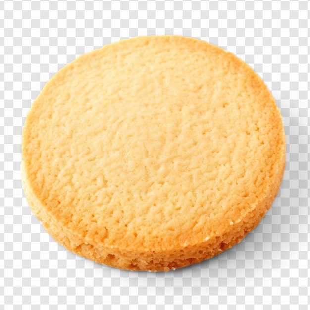 PSD plain butter cookie op transparante achtergrond psd