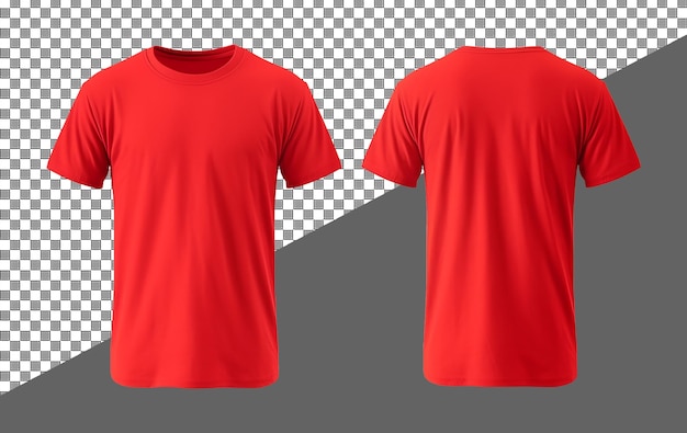 Plain red tshirt design front and back