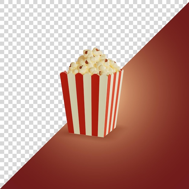 Обычная иллюстрация попкорна на сайте 3D Render