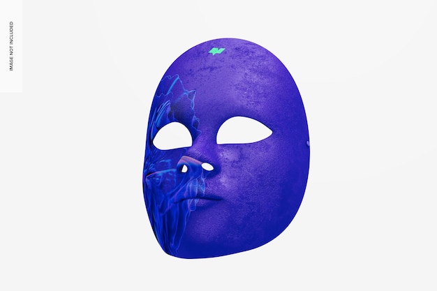 PSD plain venetian full-face mask mockup