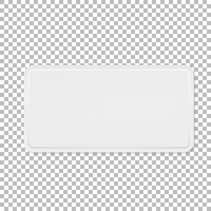 PSD a plain white rectangular tray suitable for serving food or organizing items