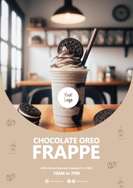 Plakat Czekoladowego Oreo Frappe