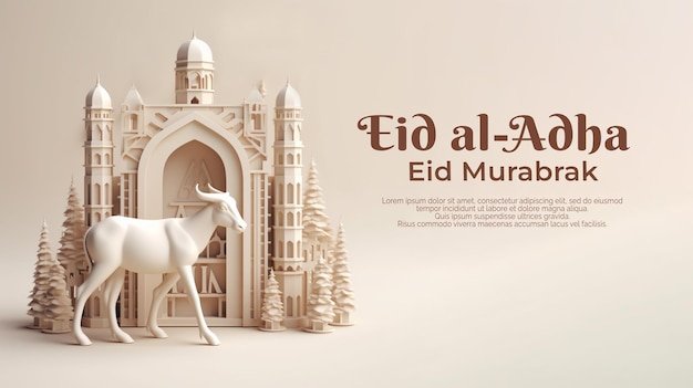 Plakat eid al adha eid mubarak