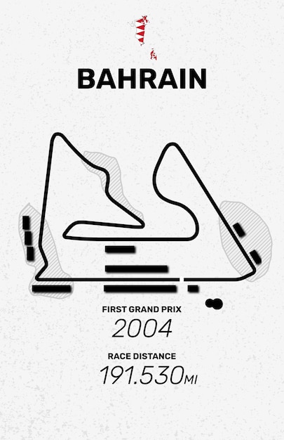 PSD plakat formuły 1 gp bahrajnu