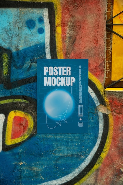 Plakat makieta na ścianie