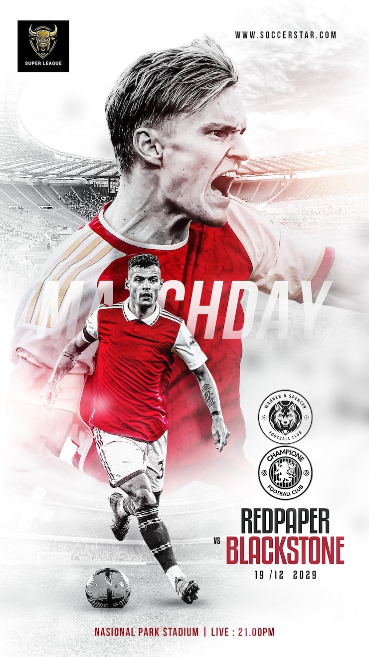 PSD plakat na dzień meczu piłkarskiego i baner na portalach społecznościowych szablony promocji na instagramie