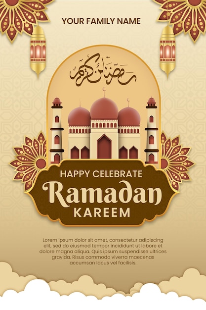 Plakat na obchody ramadanu.