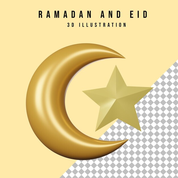 Plakat Na Ramadan I Eid Ze Złotą Gwiazdą.