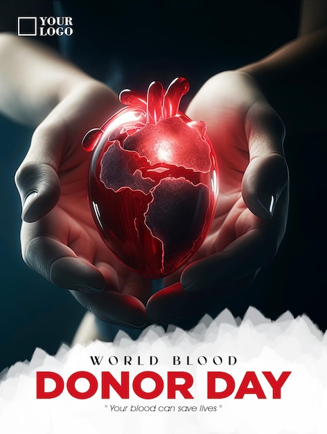 PSD plakat na światowy dzień krwiodawcy