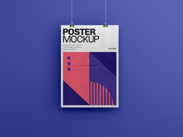 plakat z edytowalną makietą tła premium