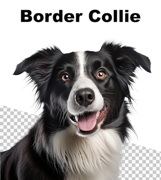 Plakat Z Psem Border Collie I Napisem Border Collie U Góry