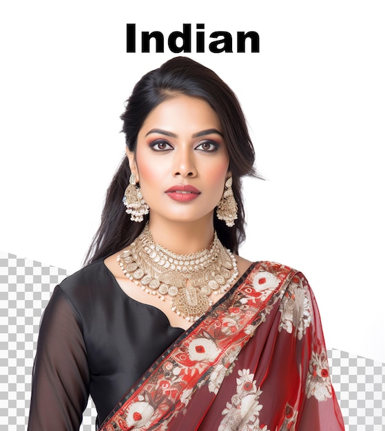 PSD plakat z uśmiechniętą indianką i napisem indianka