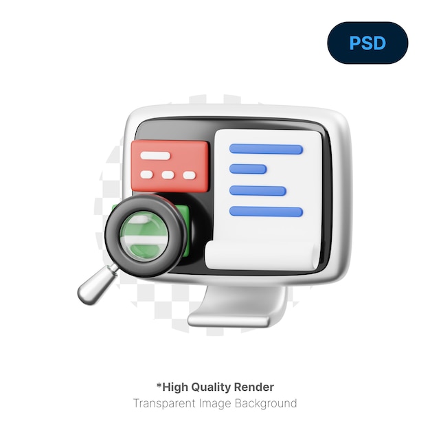 PSD plan 3d icon premium psd