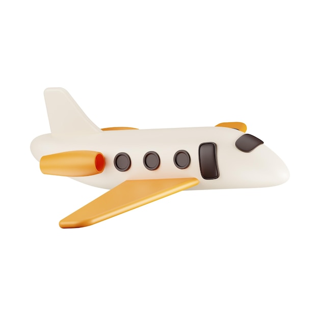 Plane 3d icon travel vacation