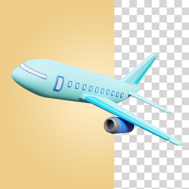 PSD plane 3d icon