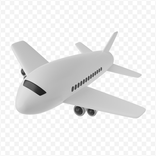 PSD plane 3d illustration