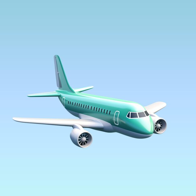 plane 3d render icon