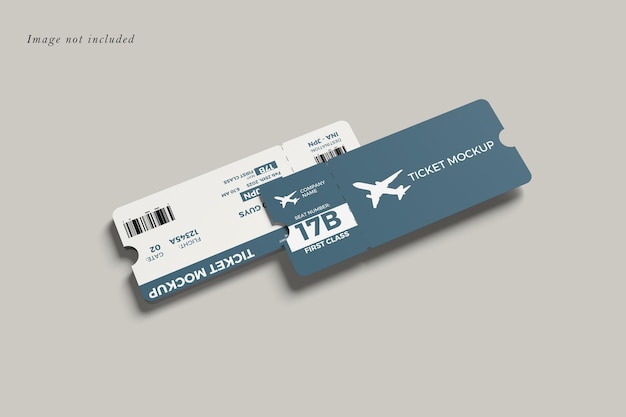 PSD plane ticket mockup