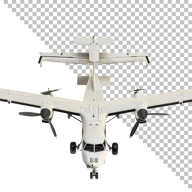 着陸装置を下ろした飛行機が写真に示されています