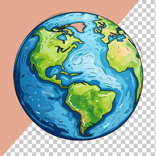 PSD planeet aarde png illustratie