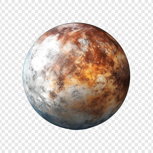 Planeet mercurius of een vreemde planeet geïsoleerd op transparante achtergrond