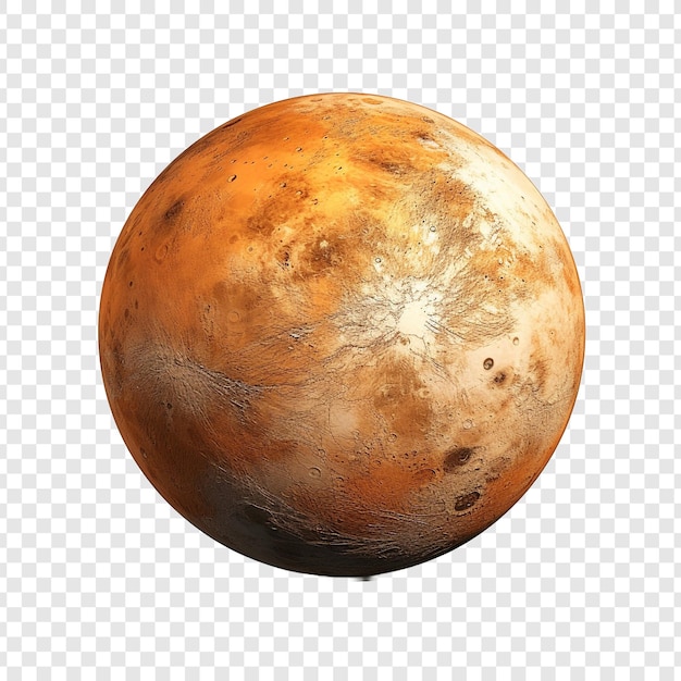 Planeet mercurius of een vreemde planeet geïsoleerd op transparante achtergrond