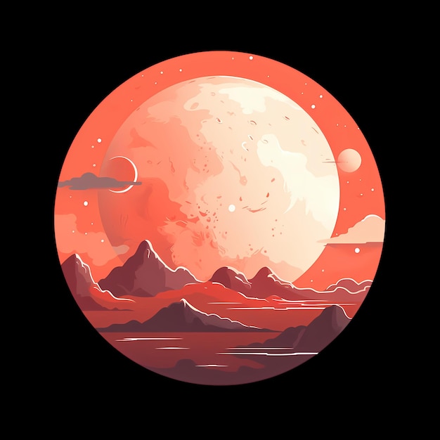 planet art illustrations for stickers tshirt design poster etc