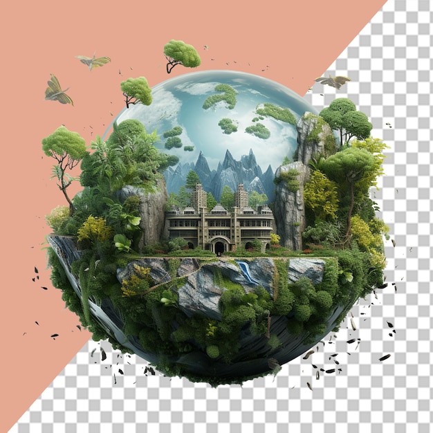 PSD planet earth png illustration