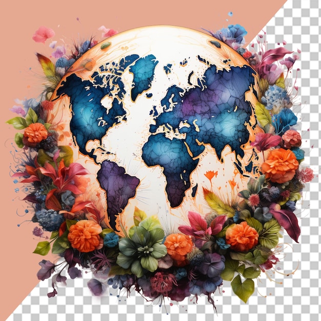 PSD planet earth png illustration