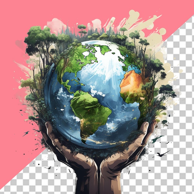 PSD planet earth png illustration